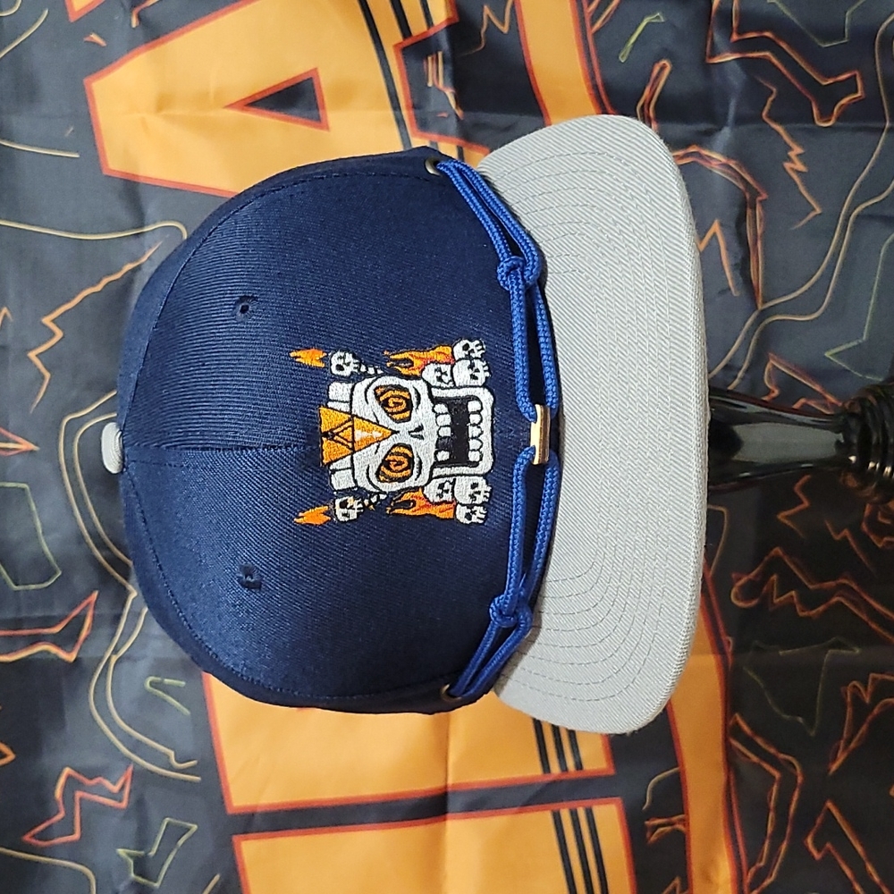 Findlay Hats Snapback Death Tiki Navy Blue Gray Orange White
